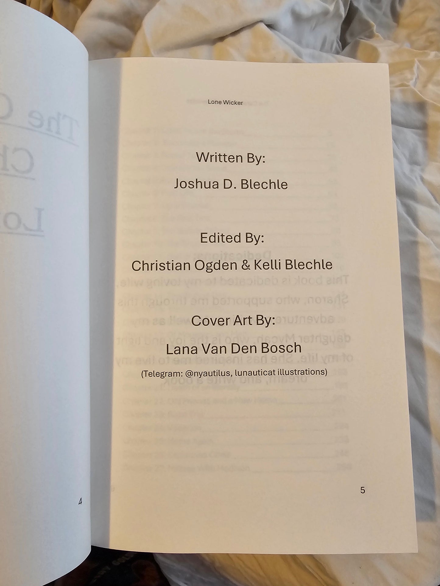 The Cursed Beast Chronicles: Lone Wicker 1st Edition Signed Paperback